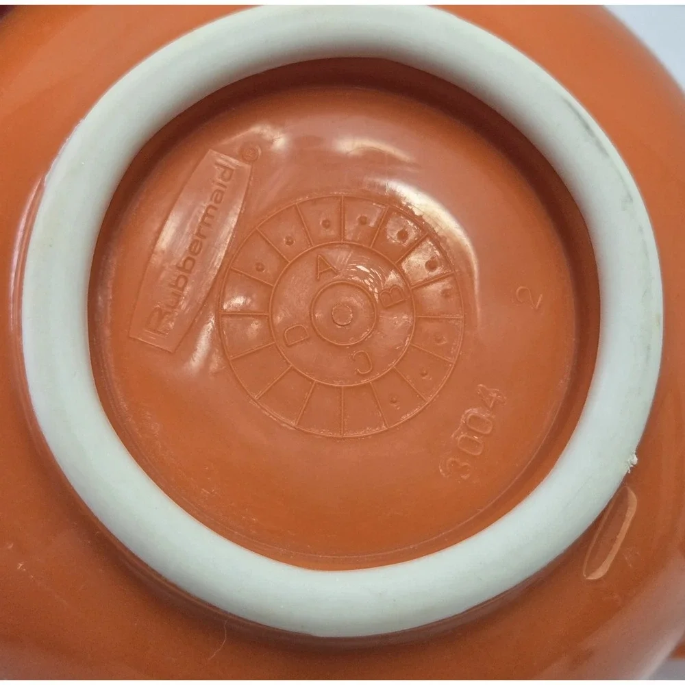 Vtg Rubbermaid Grip-N-Mix Nesting Bowls Lot 4 Autumn Gradient 70s 2663 2661 3504